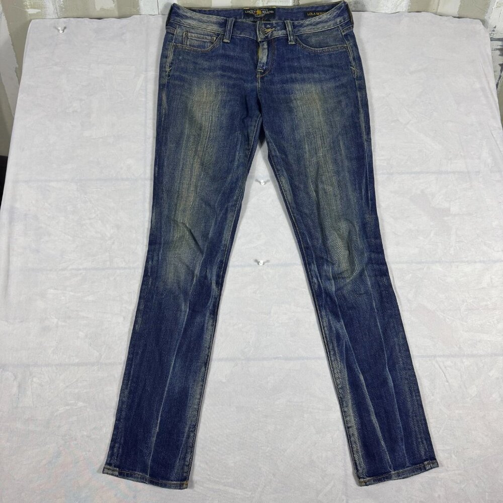 Lucky Brand Mens Lola Skinny Jeans Blue Denim To Tough To Die 5-Pocket Size 6/28